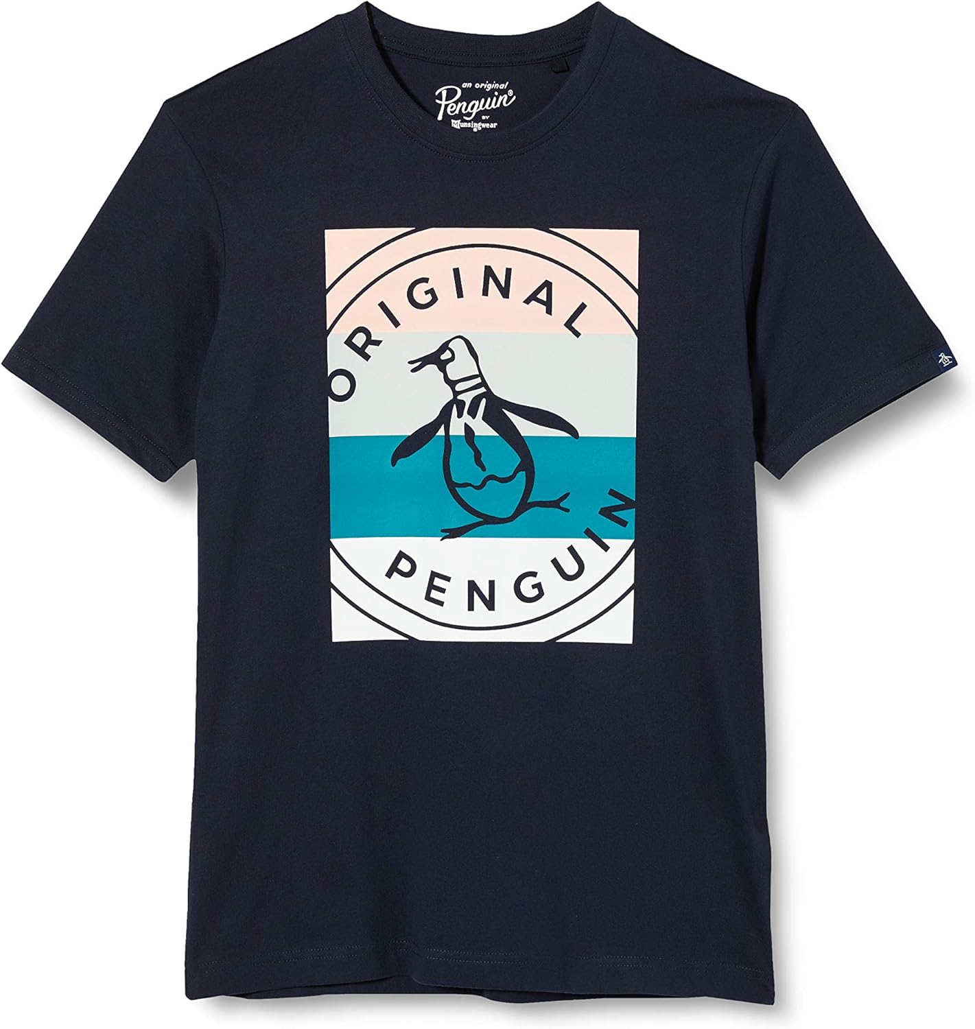 original penguin 男士条纹盒子标志 t 恤